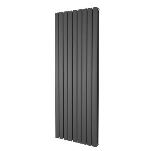 Perth Single Panel Grey Vertical Radiator 1200x612mm Tall Radiators
