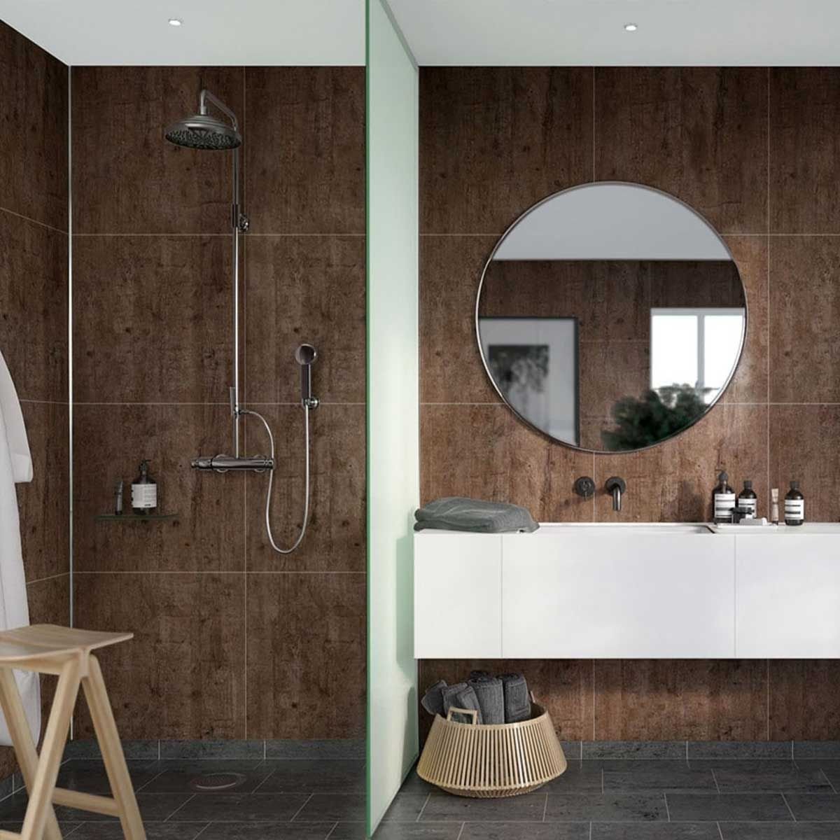 Fibo Scandinavian Tile Effect Rough Wood Wall Panel Wall Panels