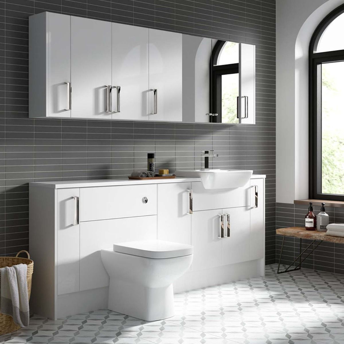 Surrey Fitted Furniture White Andromena Worktop| Easy Bathrooms